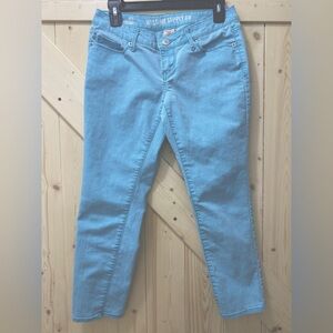 ❤️😍Mossimo Teal Crop Pantacourt Straight Leg Mid-Rise Denim Pants